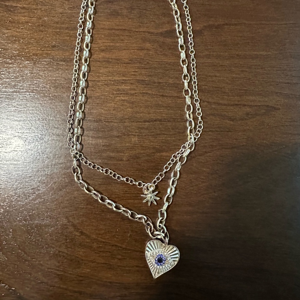 Gold Heart Pendant Necklace